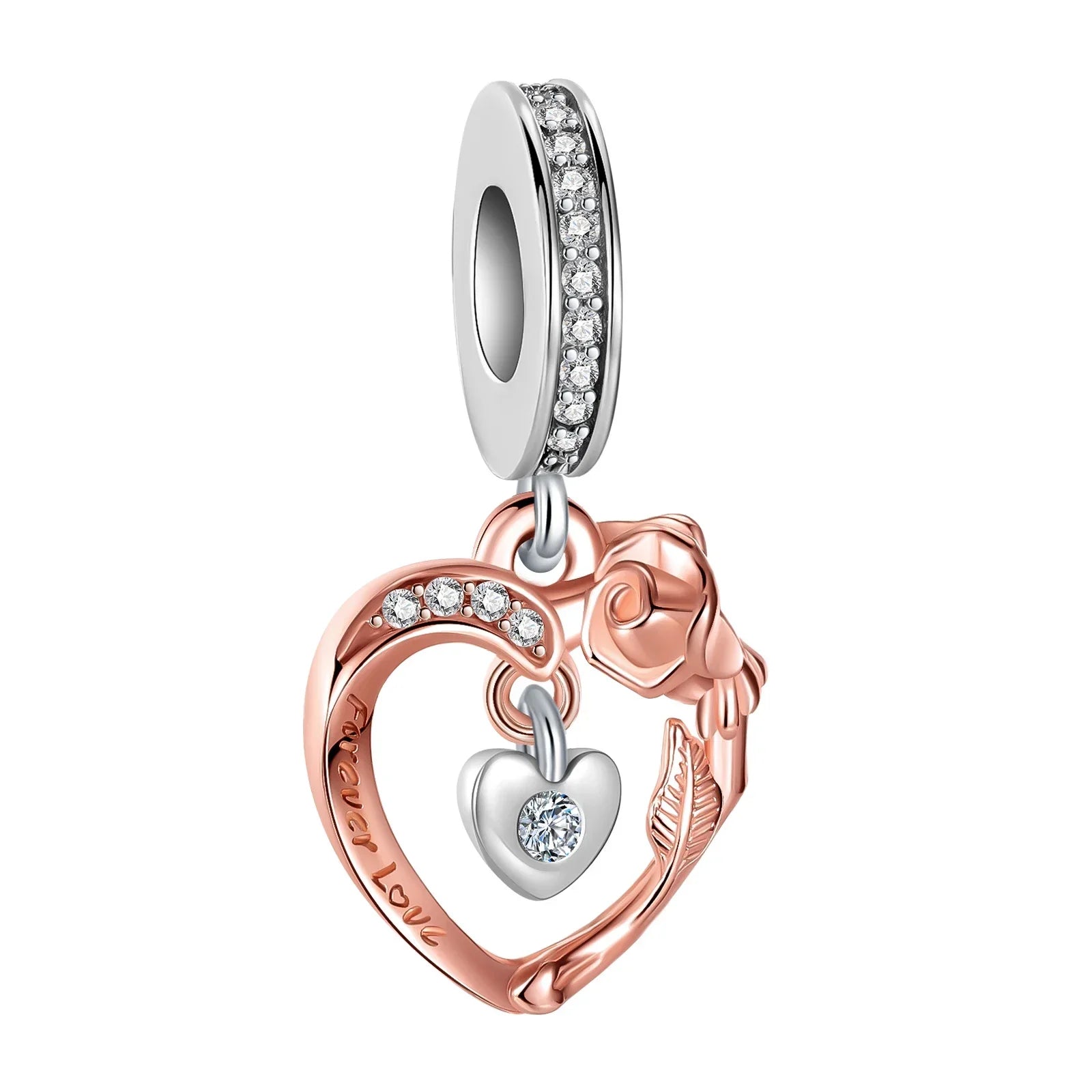 2024 New 925 Sterling Silver Bead Golden Heart-Shaped Lock Birthday Candle Charm Fit Bracelet DIY Women Jewelry