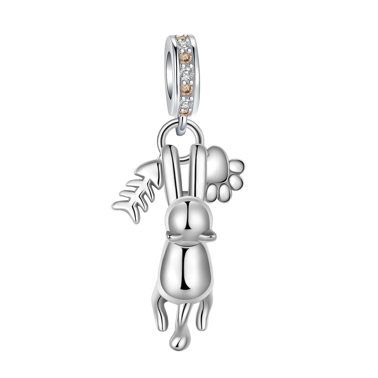 2024 New 925 Sterling Silver Bead Golden Heart-Shaped Lock Birthday Candle Charm Fit Bracelet DIY Women Jewelry