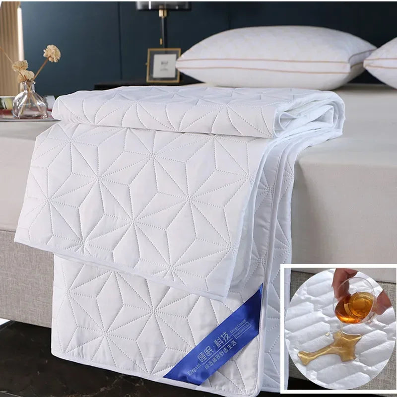 Sandwich Cotton Quilted Bed Protector Pad Waterproof Elderly Children Mother Child Anti-urine Leakage Bed Mat Sheets Bedspread