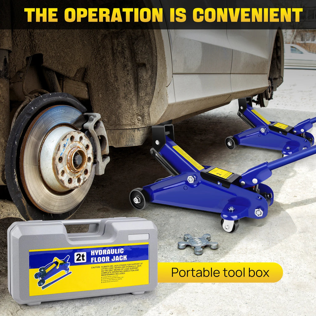 DayPlus 2 Tons Hydraulic Trolley Jack,Crane Lifting Jack Floor Jack Heavy Duty Car Caravan Van Vehicle Stand Lifting Tool Repair