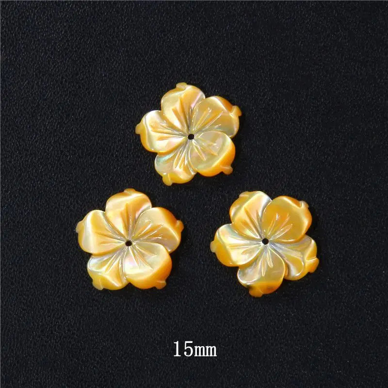 New In Natural Pearl Flower Shape Beads Mother of Pearl Charm Beads Natural Shell Bead for DIY Bracelet Necklaces Earrings Ring