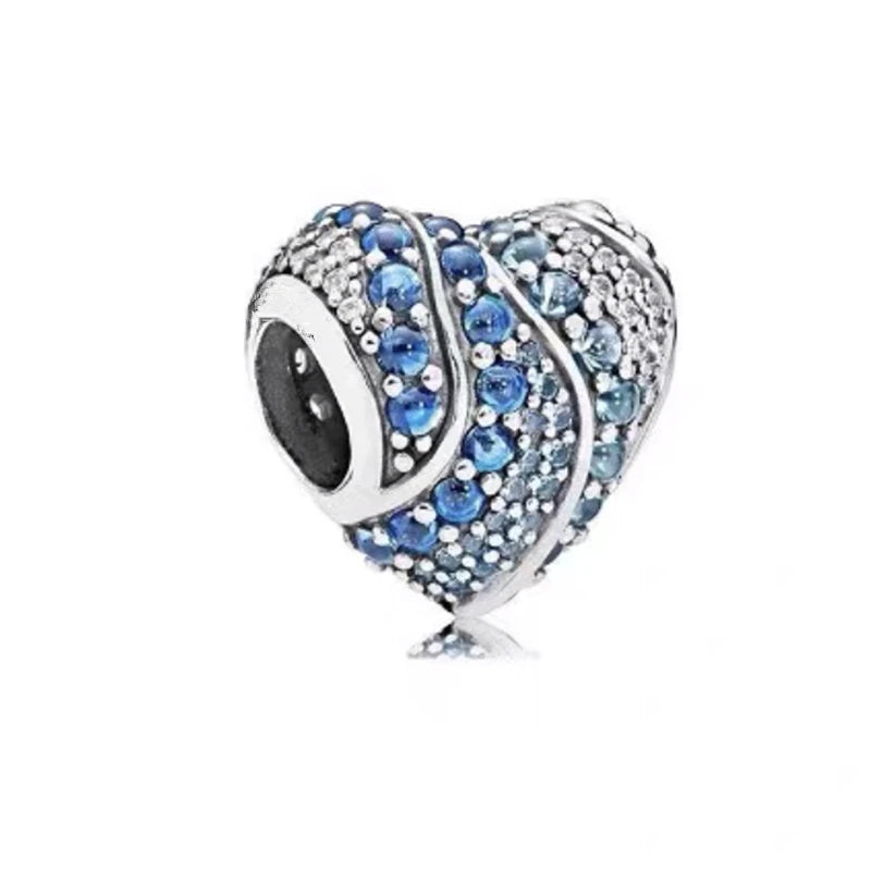 2026 Bestselling DIY Heart&Round Jewelry Gift Fit Original European Silver Bracelet Necklace Flower Charm Coffee Ice Cream Bead