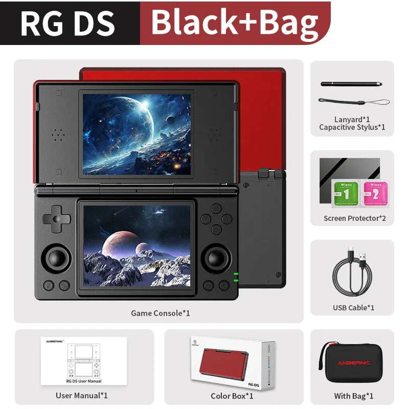 Anbernic RG DS Retro Video Game Console Android 14 4 Inch IPS Dual Multi-touch Screen Flip Game Player RGDS For Christmas Gift
