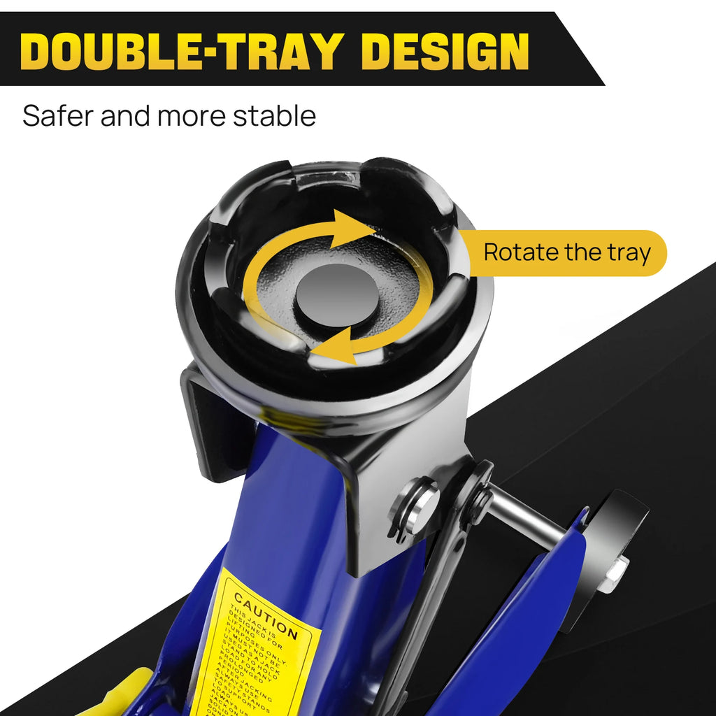 DayPlus 2 Tons Hydraulic Trolley Jack,Crane Lifting Jack Floor Jack Heavy Duty Car Caravan Van Vehicle Stand Lifting Tool Repair