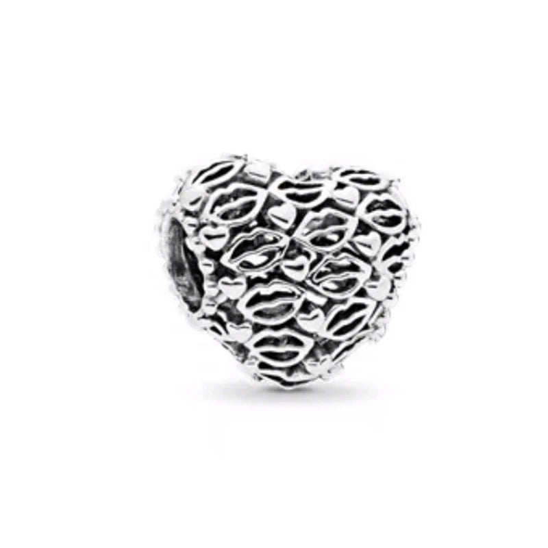 2026 Bestselling DIY Heart&Round Jewelry Gift Fit Original European Silver Bracelet Necklace Flower Charm Coffee Ice Cream Bead