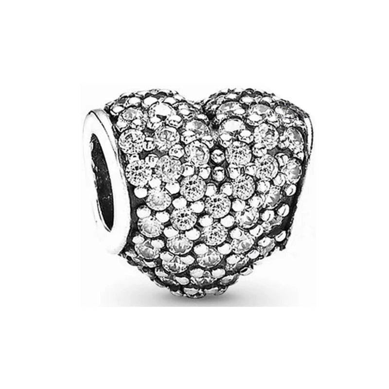2026 Bestselling DIY Heart&Round Jewelry Gift Fit Original European Silver Bracelet Necklace Flower Charm Coffee Ice Cream Bead