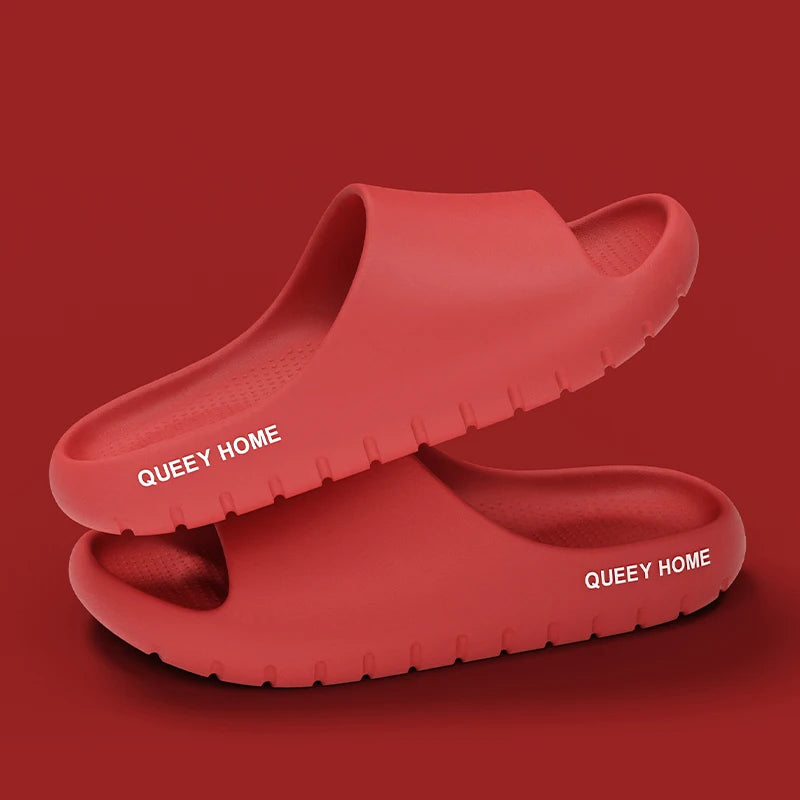 Queeyhome Men Slippers EVA Thick Soled Soft Sandals New Summer Fashion Non Slip Indoor Outdoor Beach Women Shoes