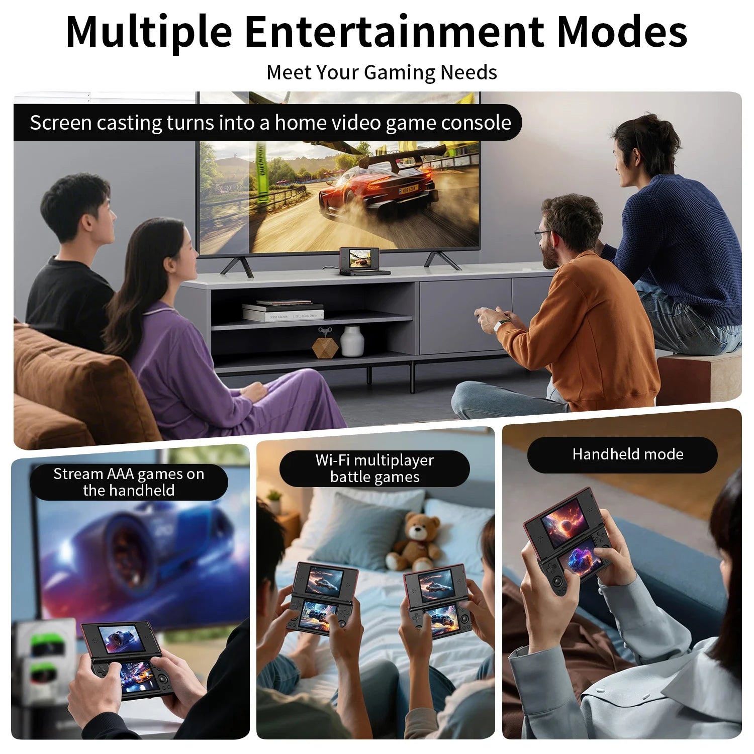 Anbernic RG DS Retro Video Game Console Android 14 4 Inch IPS Dual Multi-touch Screen Flip Game Player RGDS For Christmas Gift