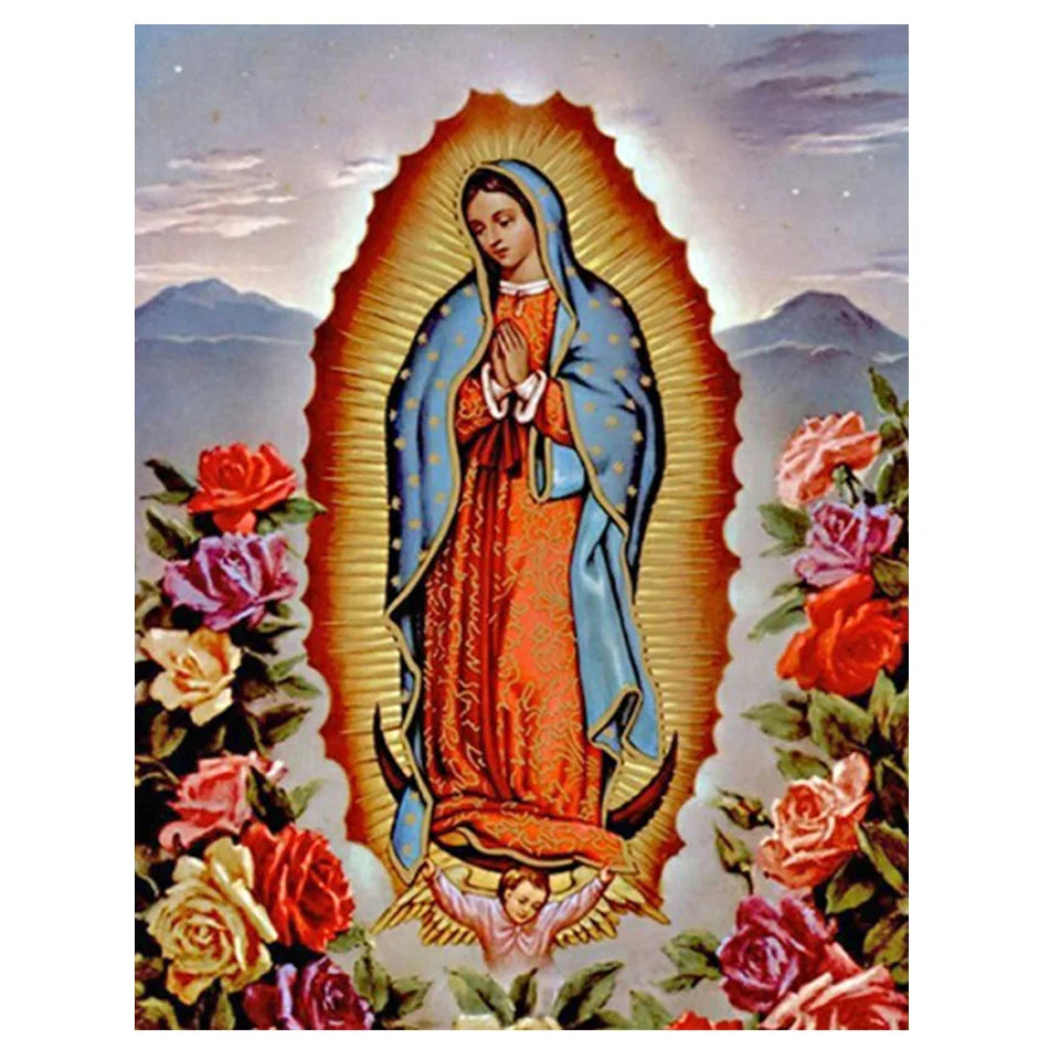 5D Diy Diamond Painting Cross Stitch Kits Diamond Embroidery Our Lady of Guadalupe Virgin home decor Mother nature god